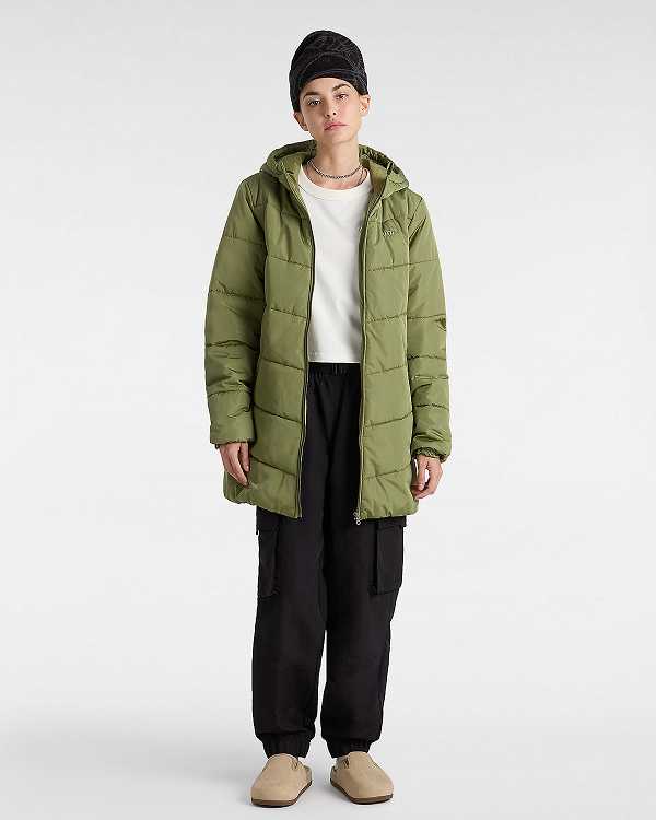 Green Vans MTE Foundry Long Women Jacket | VN5612407