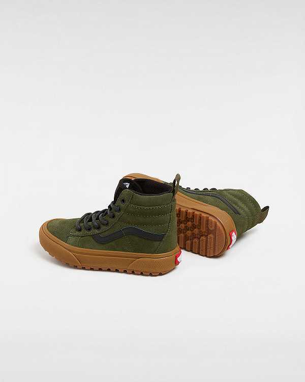 Green Vans Metallic Pop MTE Sk8-Hi (4-8 Years) Kids' Sneakers | VN2053476
