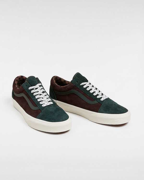 Green Vans Old Skool Pig Suede Men Sneakers | VN6314289