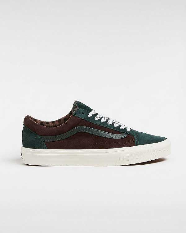 Green Vans Old Skool Pig Suede Men Sneakers | VN6314289