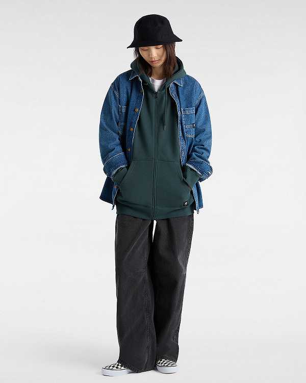 Green Vans Original Standards Loose Men Hoodie | VN5816329