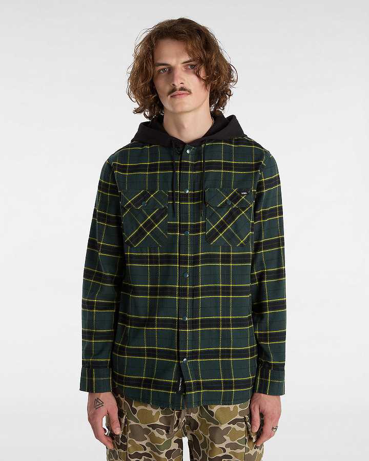 Green Vans Parkway Men Shirts | VN2610879
