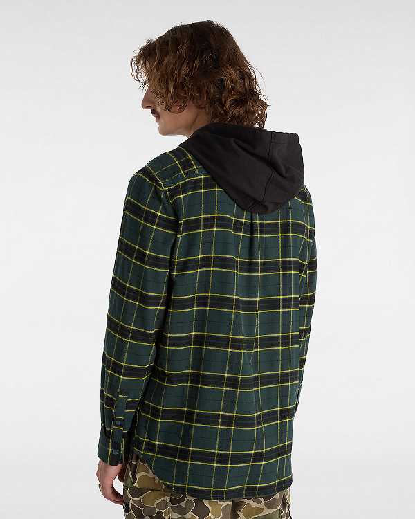 Green Vans Parkway Men Shirts | VN2610879