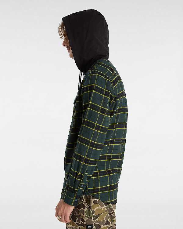 Green Vans Parkway Men Shirts | VN2610879