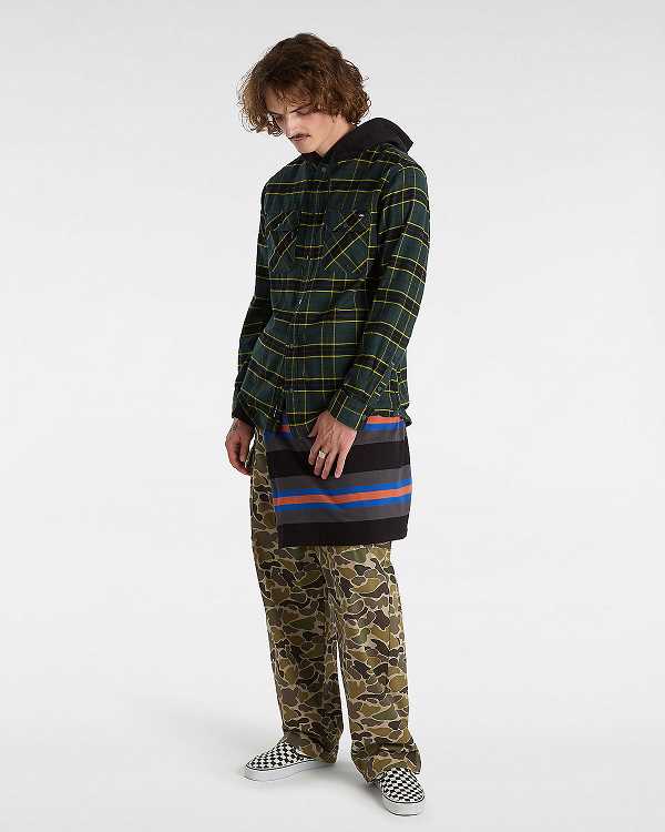 Green Vans Parkway Men Shirts | VN2610879