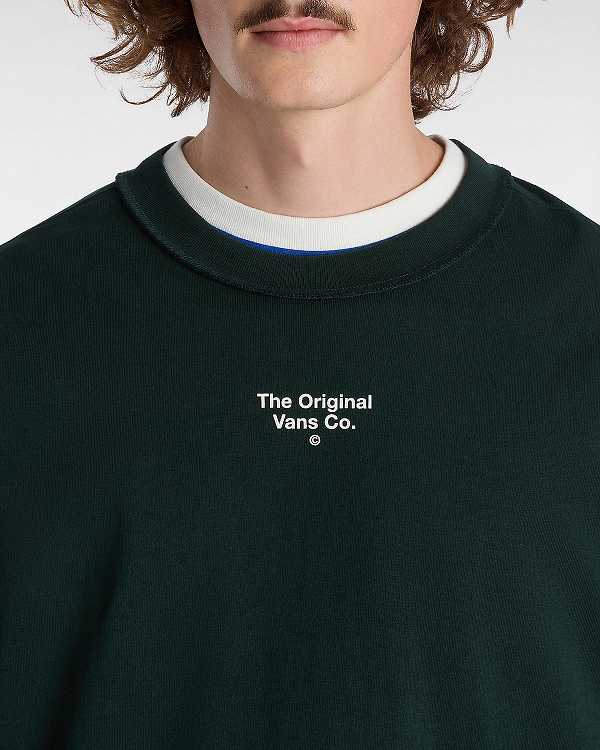 Green Vans Premium Original Salton Short Sleeve Men T Shirts | VN3540617