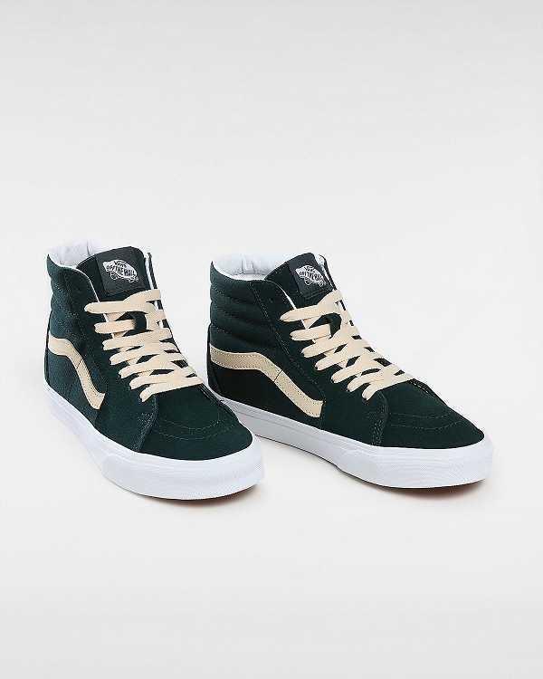 Green Vans Sk8-Hi Suede Men Skate Shoes | VN3178492
