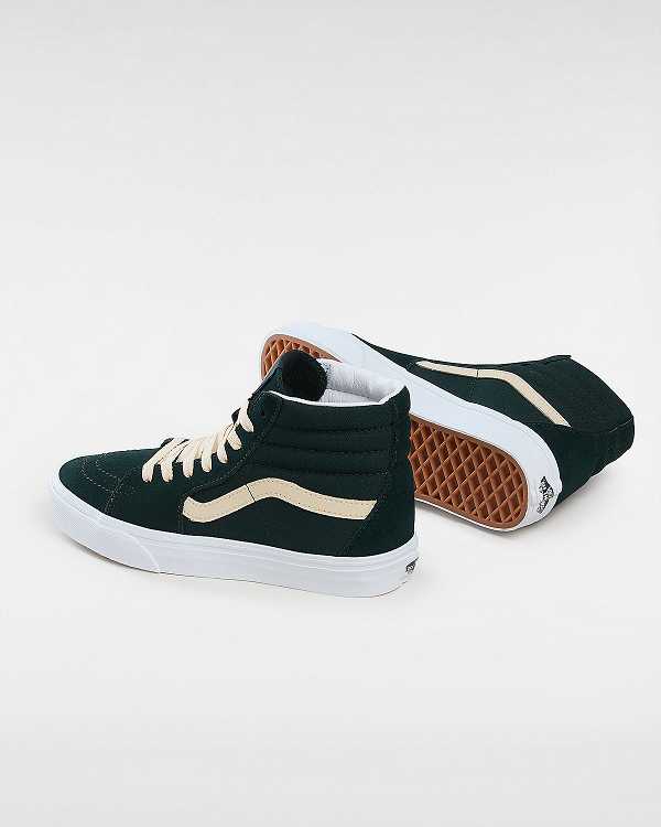 Green Vans Sk8-Hi Suede Women Skate Shoes | VN7634928