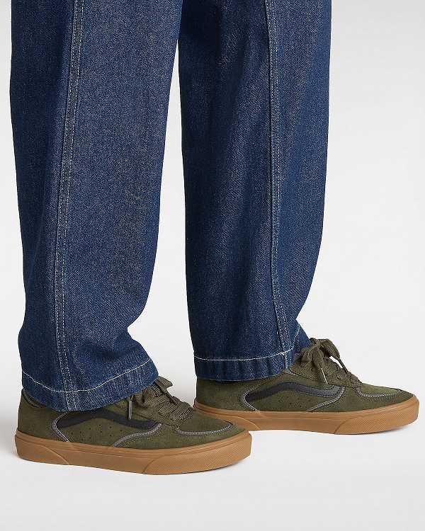 Green Vans Skate Rowley Men Sneakers | VN9263018