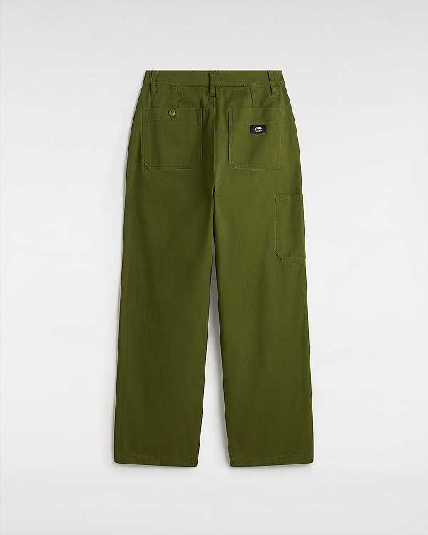 Green Vans Union Relaxed Carpenter Women Pants | VN3487152