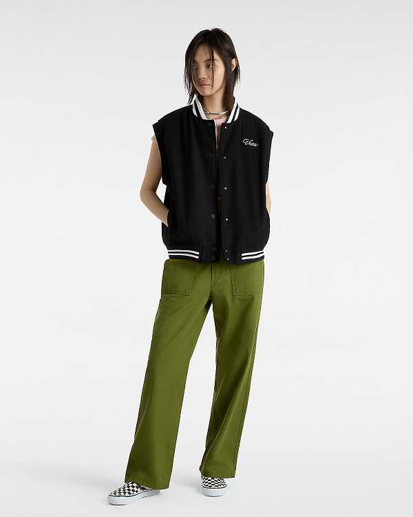 Green Vans Union Relaxed Carpenter Women Pants | VN3487152