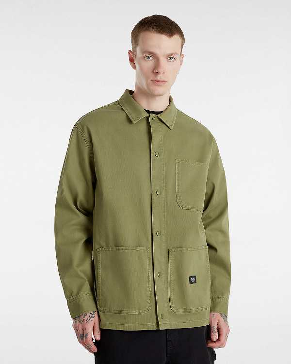 Green Vans Westfield Shacket Men Shirts | VN8312560