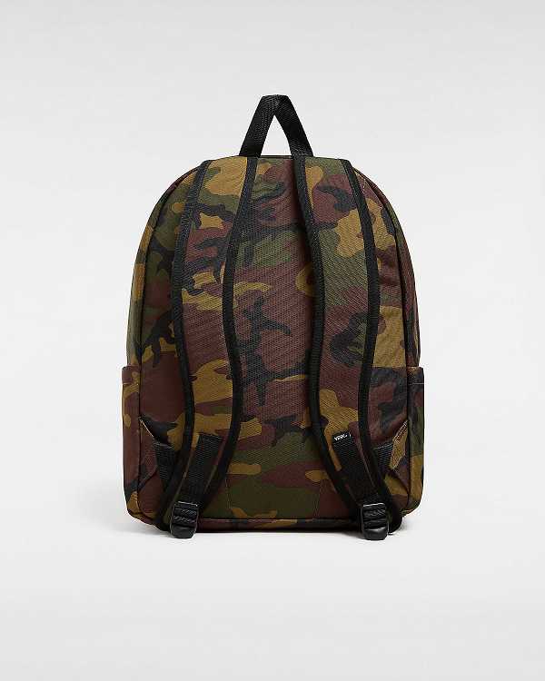 Green / Brown Vans Old Skool Unisex Backpacks | VN3149250