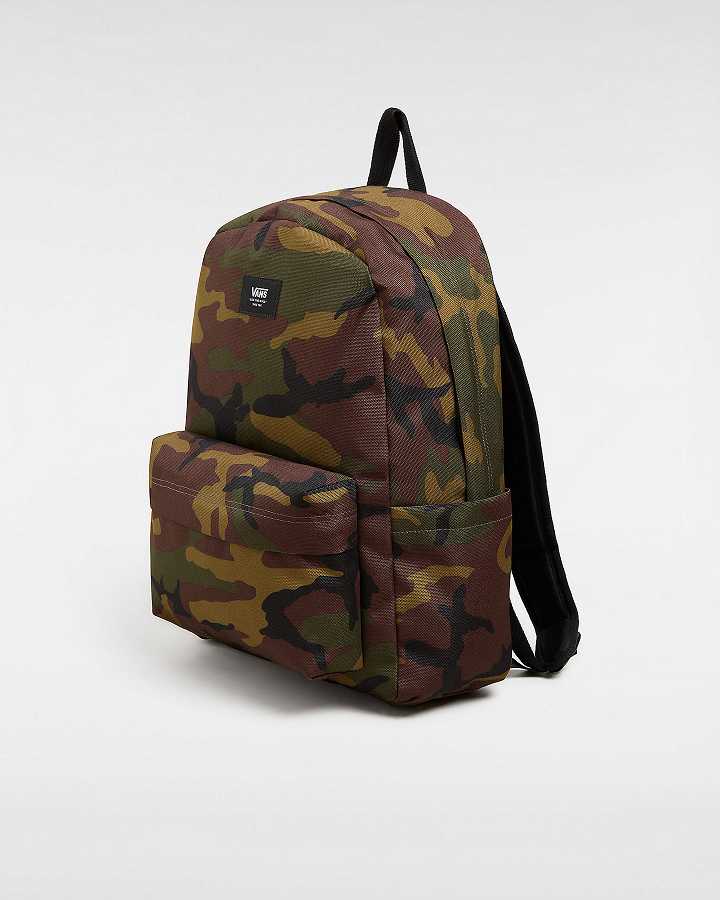 Green / Brown Vans Old Skool Unisex Backpacks | VN3149250