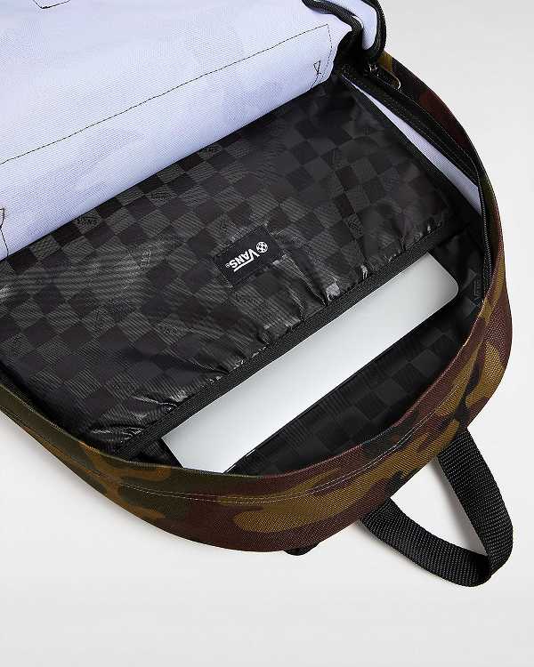 Green / Brown Vans Old Skool Unisex Backpacks | VN3149250