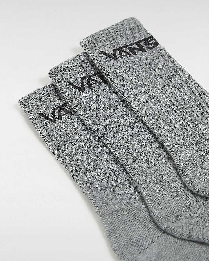 Grey Vans Classic Crew (3 pairs) Unisex Socks | VN5130946