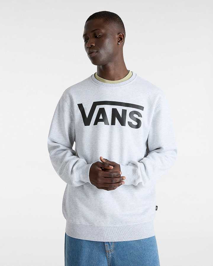 Grey Vans Classic III Crew Men Sweatshirt | VN1076825