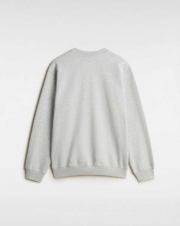 Grey Vans Left Chest Embroidered Logo Men Sweatshirt | VN1675408