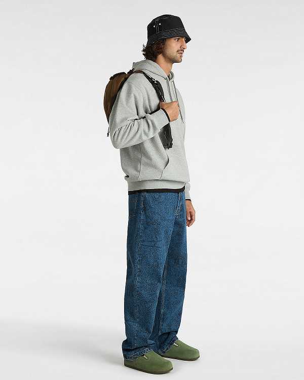 Grey Vans Original Standard Loose Men Hoodie | VN9260183