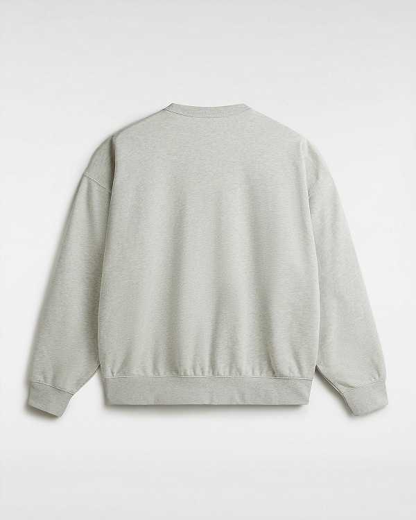 Grey Vans Premium Logo Crew Men Sweatshirt | VN3627584