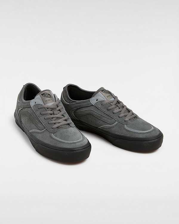 Grey Vans Rowley Suede Men Skate Shoes | VN8745329