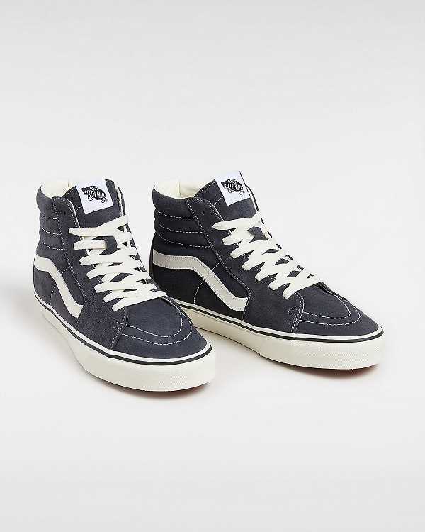 Grey Vans Sk8-Hi Pig Suede Women Skate Shoes | VN6425793