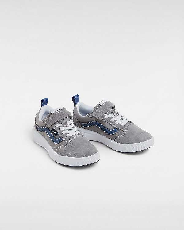 Grey Vans UltraRange 66 Hook and Loop (4-8 Years) Kids' Sneakers | VN2461380