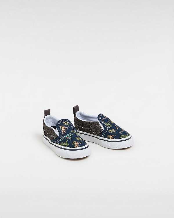 Multicolor Vans Hook and loop (1-4 Years) Kids' Slip On Shoes | VN7281496