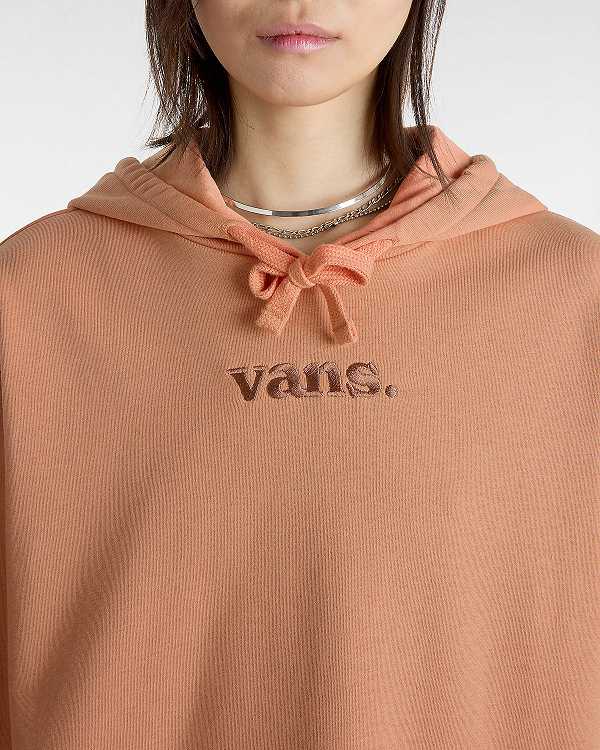 Orange Vans Essential Relaxed Fit Women Hoodie | VN0913745
