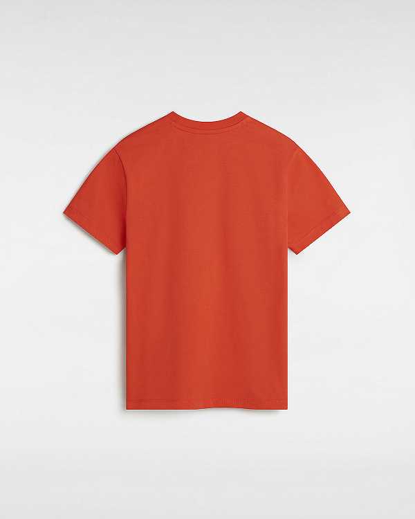 Orange Vans Flying V Crew Women T Shirts | VN4036192