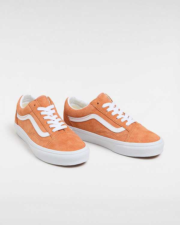 Orange Vans Old Skool Pig Suede Women Sneakers | VN5837621