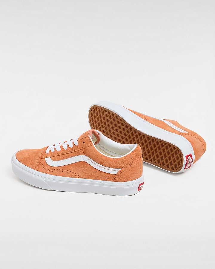 Orange Vans Old Skool Pig Suede Women Sneakers | VN5837621