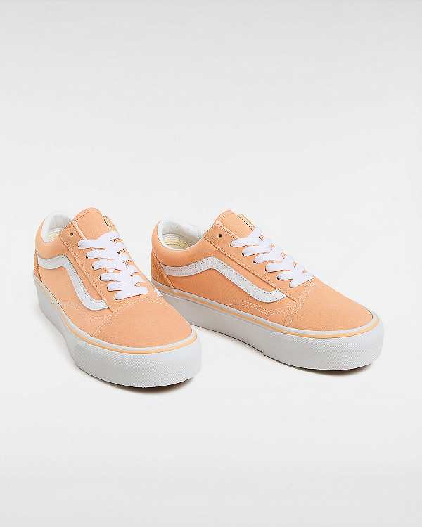 Orange Vans Old Skool Women Platform Shoes | VN9521683