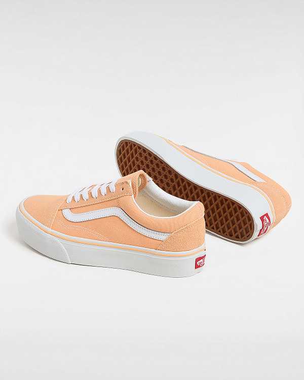 Orange Vans Old Skool Women Platform Shoes | VN9521683