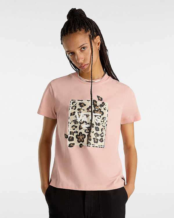 Pink Vans Animalier Boxed Women T Shirts | VN6392857