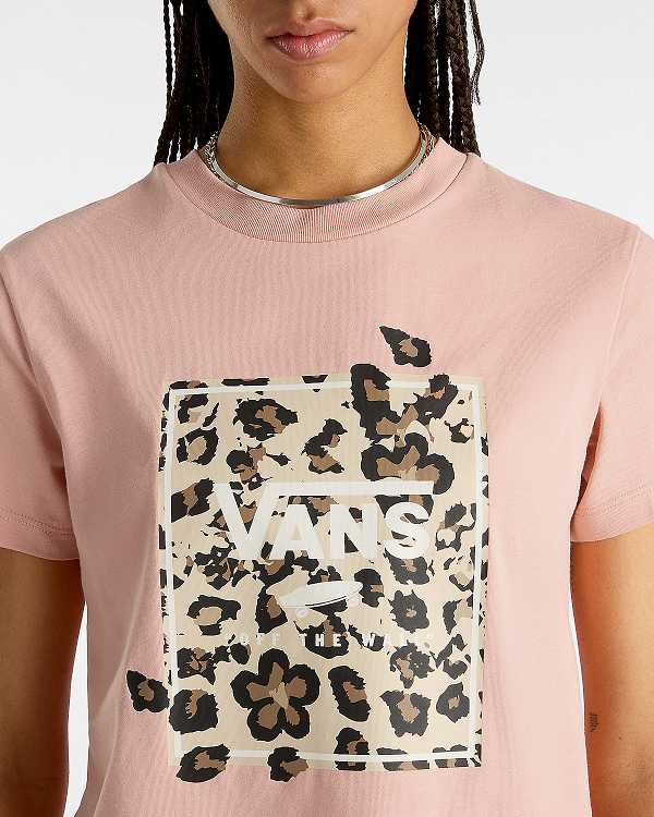 Pink Vans Animalier Boxed Women T Shirts | VN6392857