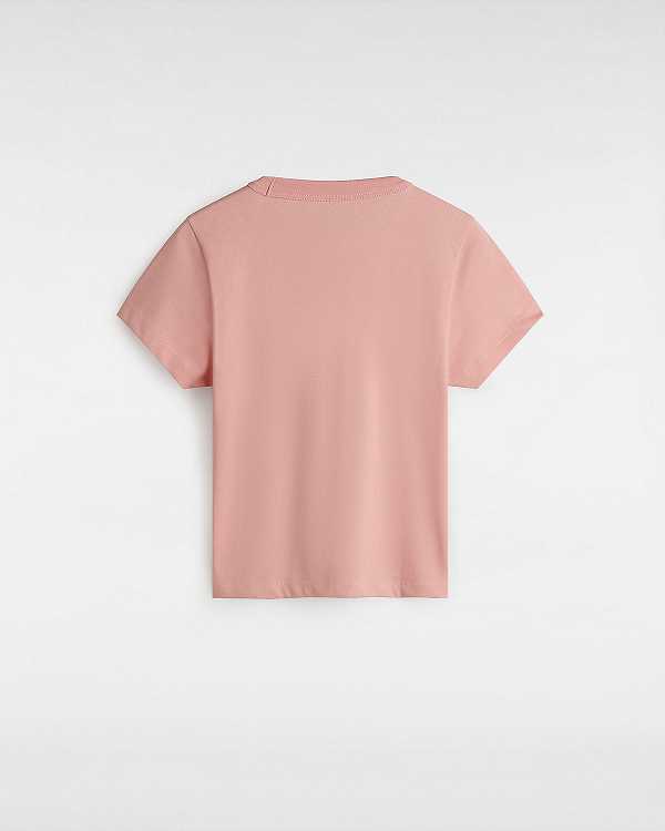 Pink Vans Basic mini Women T Shirts | VN0492678