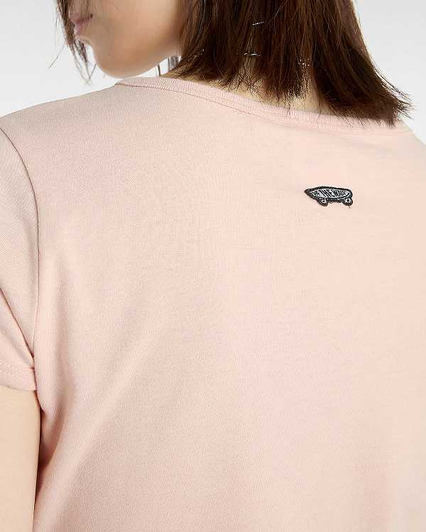 Pink Vans Premium Short Sleeve Baby Women T Shirts | VN3290674