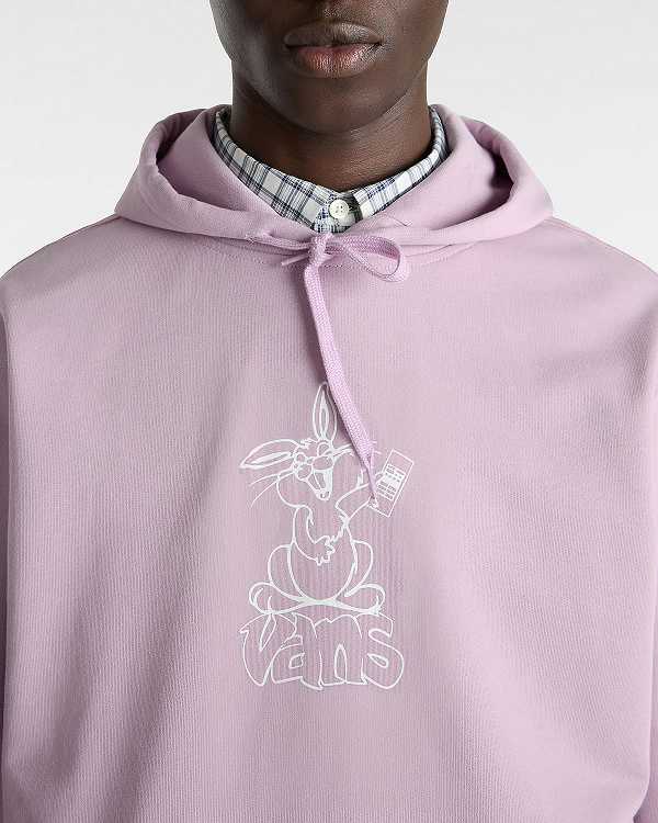 Purple Vans Crazy Eddy 66 Loose Men Hoodie | VN3769045