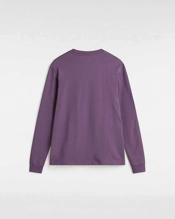 Purple Vans Flying V Classic Long Sleeve Women T Shirts | VN8731940