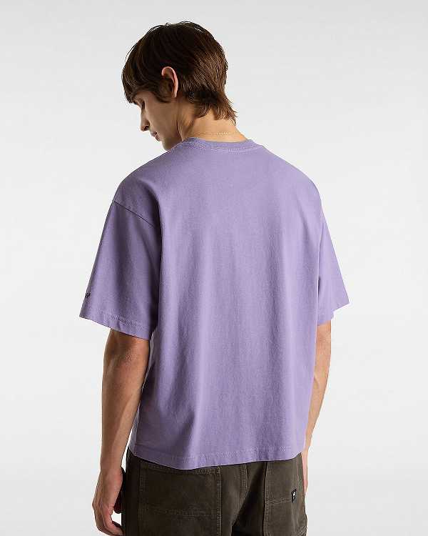 Purple Vans Skate Clay Men T Shirts | VN4251673