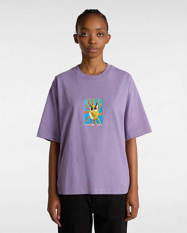 Purple Vans Skate Clay Men T Shirts | VN4251673