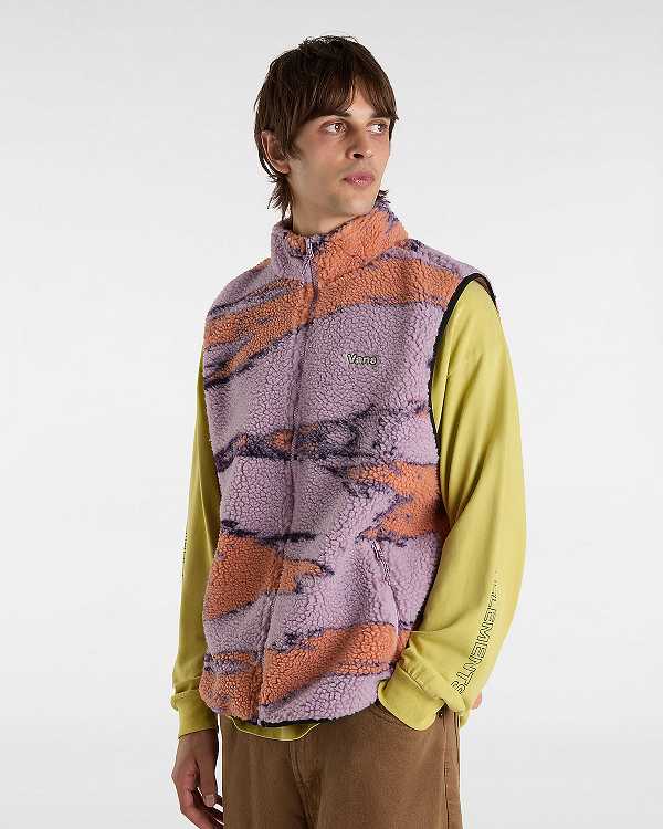Purple Vans Slip Stream Sherpa Men Vest | VN4396201