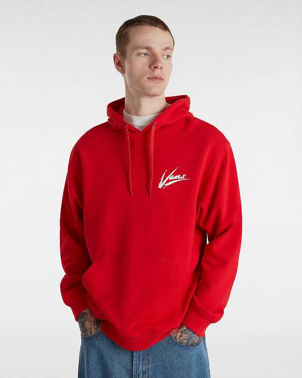 Red Vans Dettori Loose Men Hoodie | VN7125903
