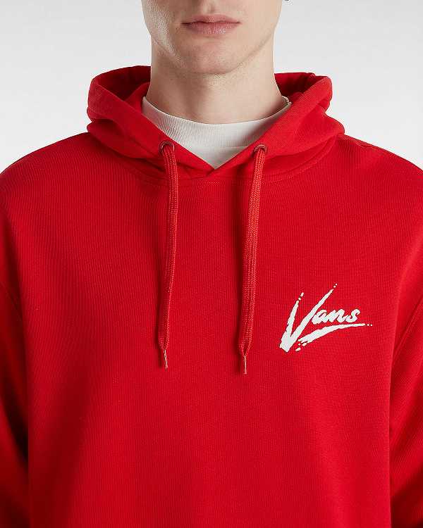 Red Vans Dettori Loose Men Hoodie | VN7125903