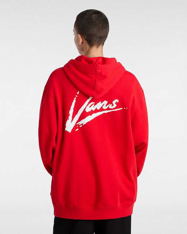 Red Vans Dettori Loose Men Hoodie | VN7125903