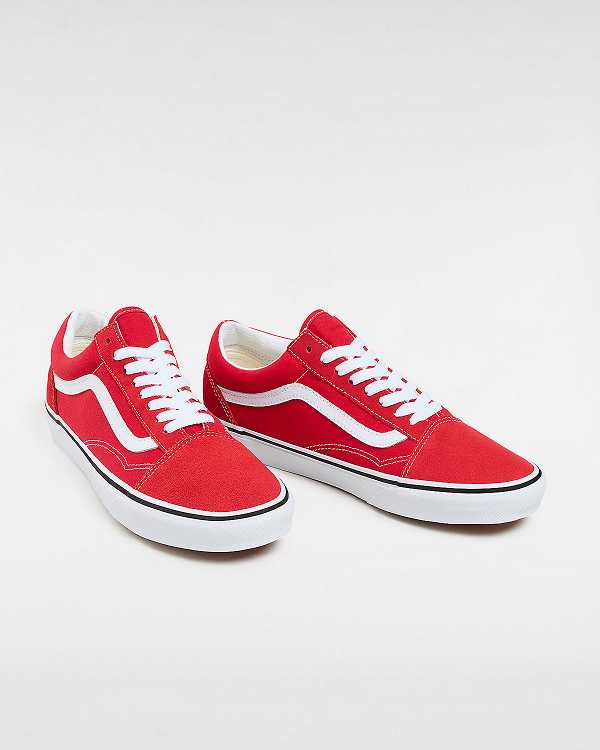 Red Vans Old Skool Women Skate Shoes | VN7823691