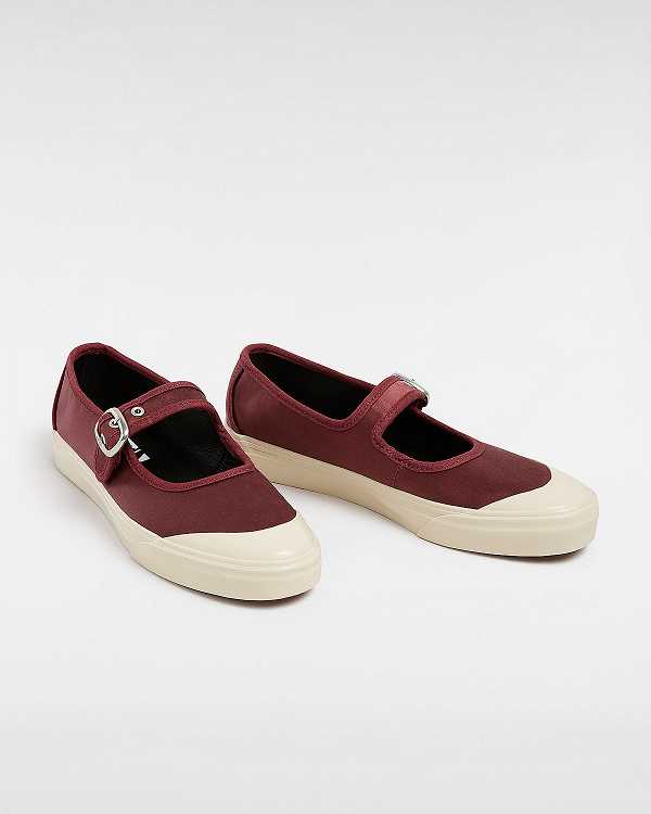 Red Vans Premium Lo Pro Satin Women Mary Janes | VN0953817