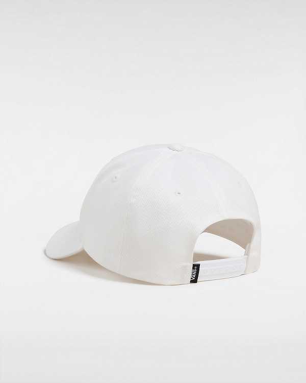 White Vans 66 Structured Jockey Unisex Hats | VN8796430