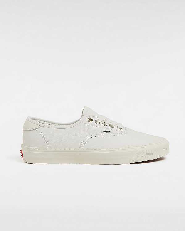 White Vans Authentic Lux Men Leather Shoes | VN0378649